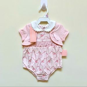 First Impressions Pink Baby girl Onesie with Shrug Size 0-3 Months
